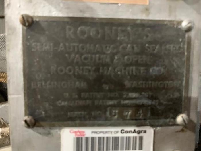 Used Rooney Semi Automatic Can Seamer
