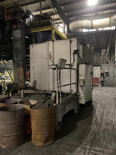 Used 1999 WHEELABRATOR 2 WHEEL SPINNER HANGER SHOT BLAST MACHINE