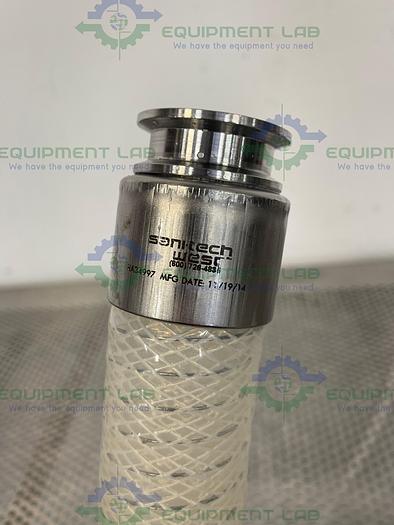 Used Sani-Tech  STHT-WR-1500 18" Silicone Hose w/ 1 1/2" Sanitary Fitting