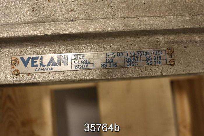 Used Velan 12" Hand Operated Knife Gate Valve #35764