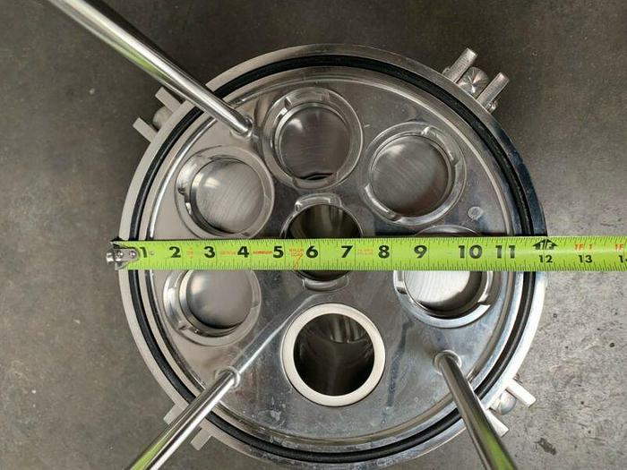 Used Cuno 6ZWB3 Stainless Steel Cartridge Filter Housing 150PSI @176°C