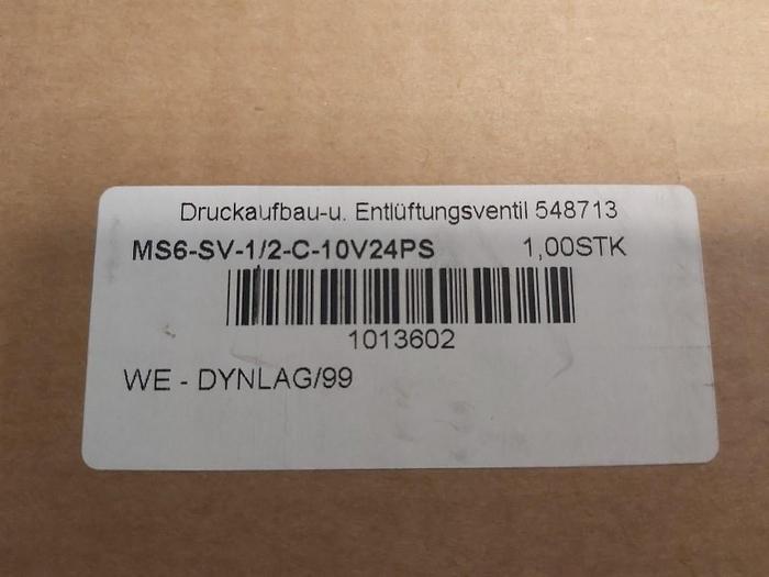 Druckaufbau- u. Entlüftungsventil, MS6-SV-1/2-C-10V24PS, Festo,  neu