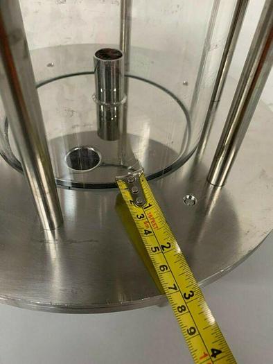 Used Glass Chromatography Column 2.3 Liter Sample Tank w/ 1" & 3/4" Sanitary Fittings