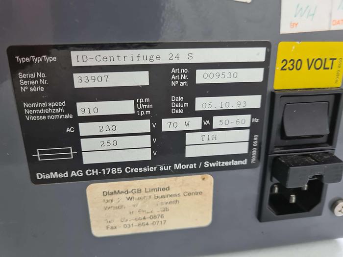 Used Diamed ID-Centrifuge 24 S