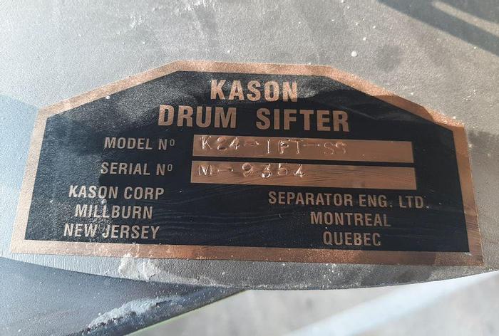 Used Screen, Kason, 24", S/st, Single, (2) 1/4 HP, Mdl K24-IFT-SS #S744318