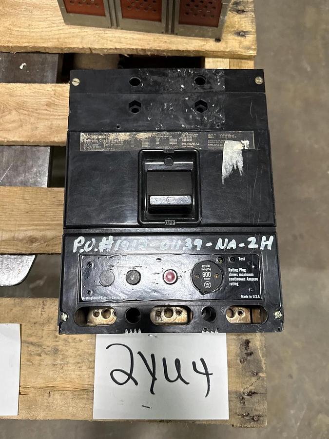 Refurbished WESTINGHOUSE 600 AMP BREAKER LC3600F LC FRAME 3P 600V STYLE 128C64G14 2YU4