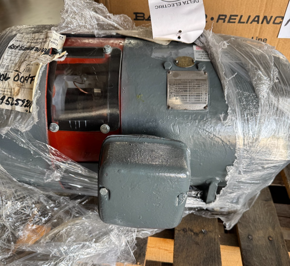 LOUIS ALLIS FLEXITORO DC MOTOR XX1 3 HP MOD 9181391001 1750 RPM 180 V DC 15 AMP