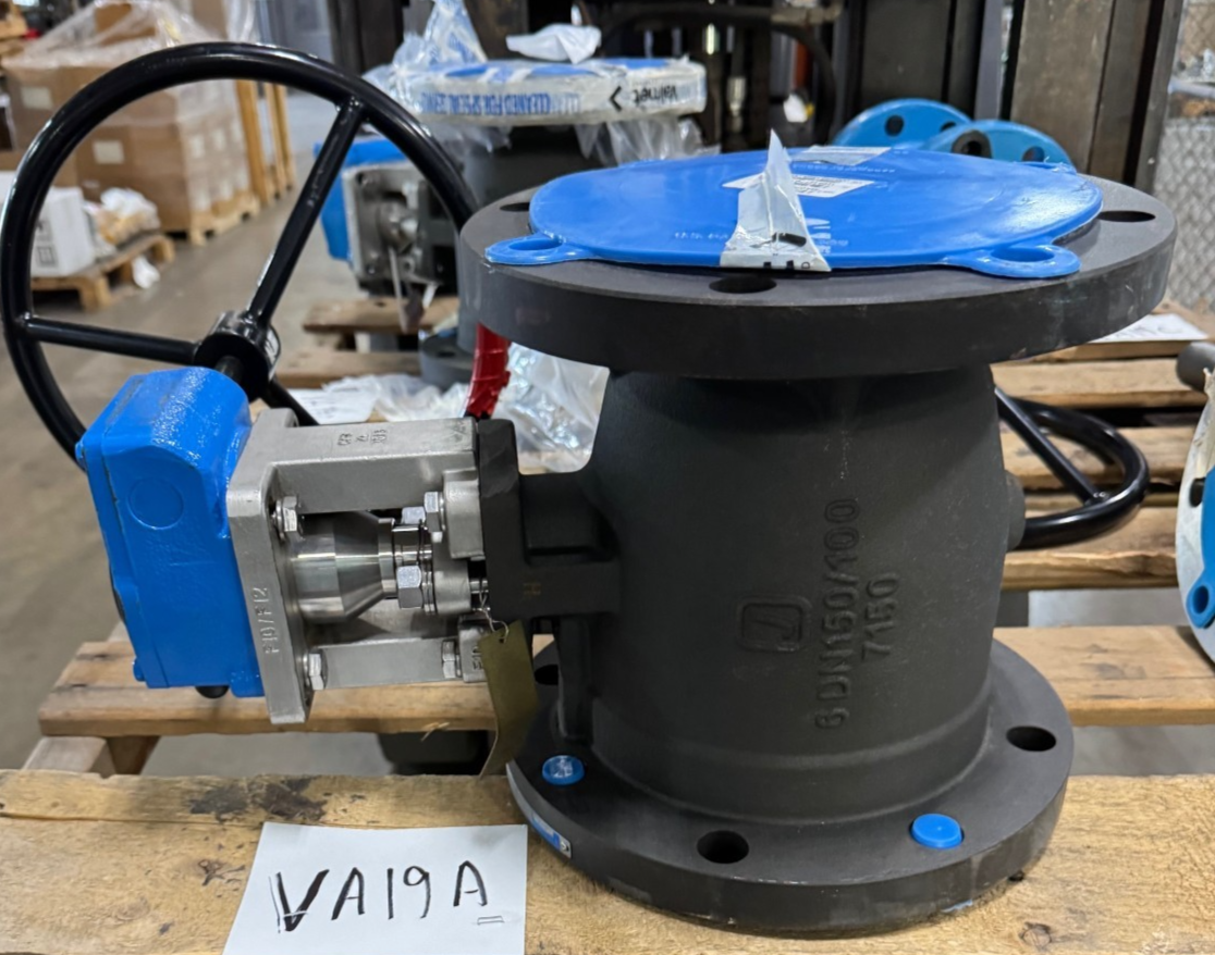 6" 150 RF FP JAMESBURY XTREME BALL VALVE VA19A & D CS BODY W GEAR