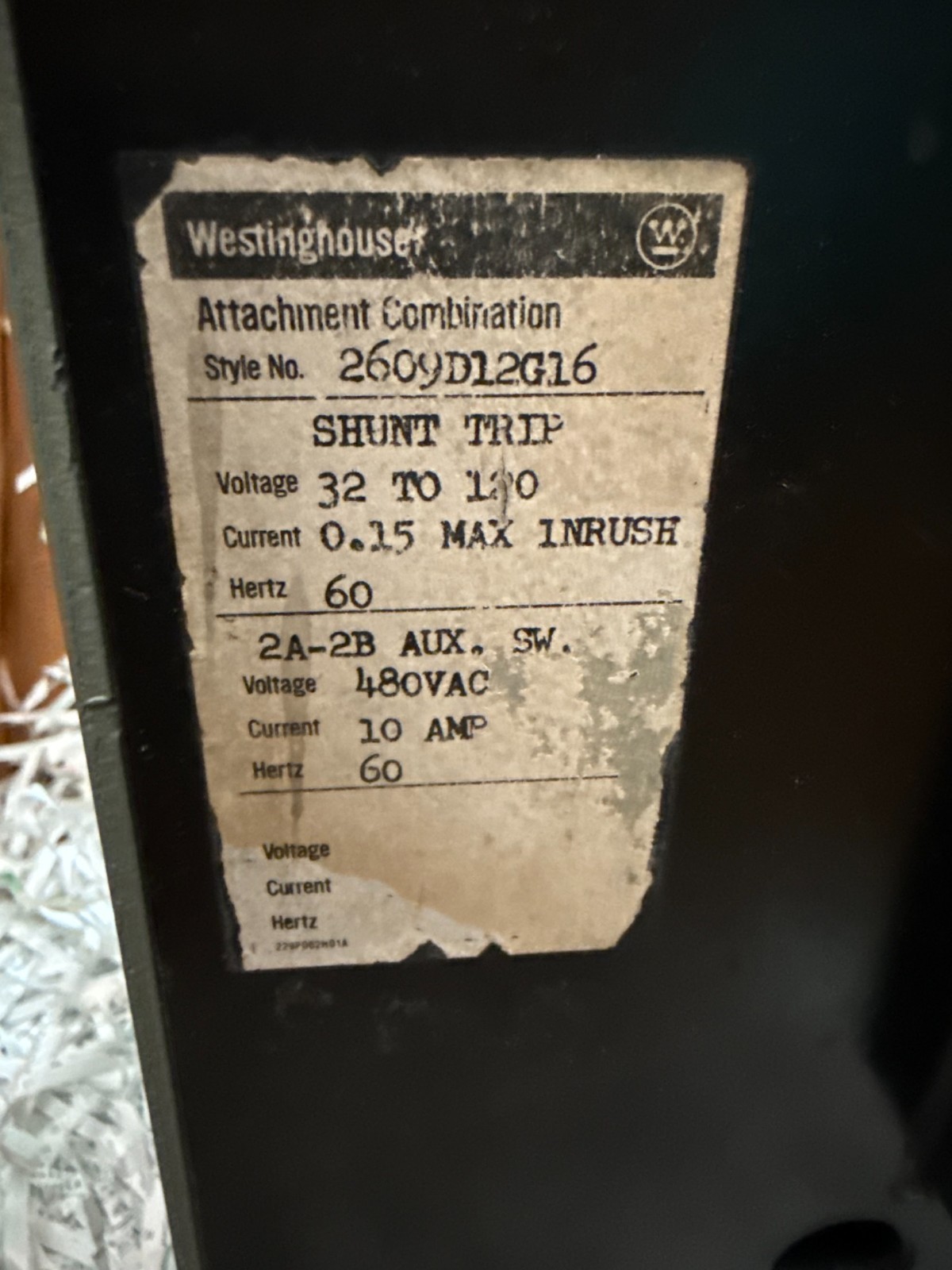 Refurbished WESTINGHOUSE 2000 AMP BREAKER MODEL PC3200FCSN 2YV9 FRAME 3P W/DRAWOUT