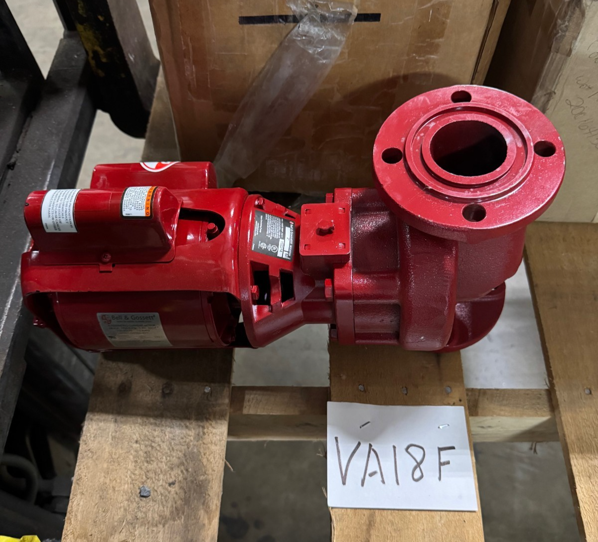Bell & Gossett 2" X 2" CENTRIFUGAL PUMP VA18F MODEL B41 1725 RPM 1/6 HP Motor 11