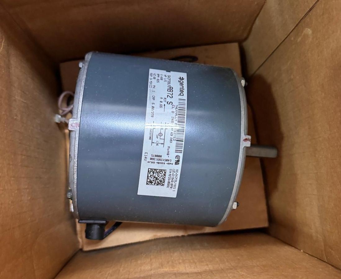 GENTEQ Motor 1 HP MODEL MOT09375F48M02A05 ZJ6 1100 RPM 380/415/460 1 AMP 1 PH FR