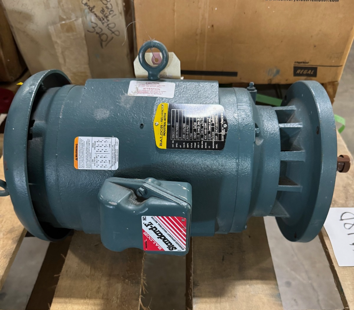 BALDOR INDUSTRIAL VERTICAL Motor 3 HP MODEL VHM3211T VA18D 1750 RPM 208/230460 V