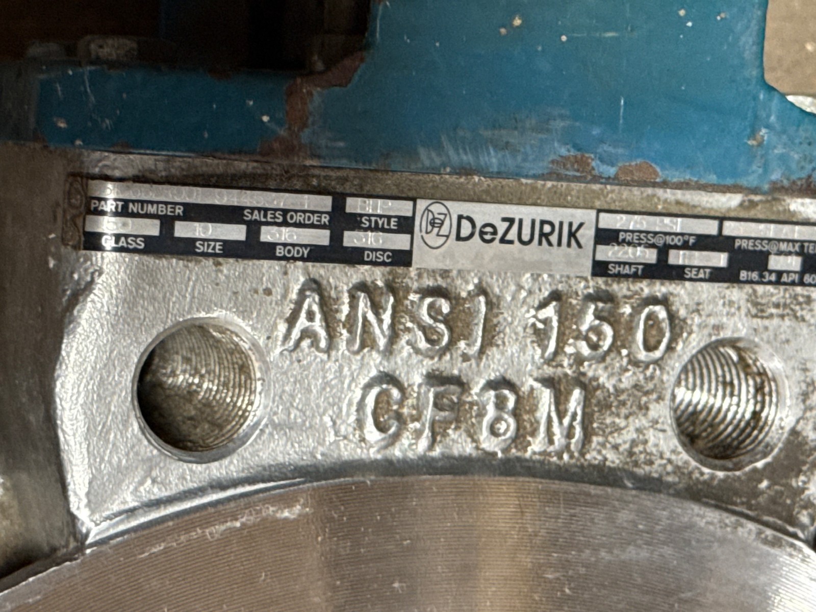 Used DEZURICK 10" 150 LB LUG HI PERF BUTTERFLY VALVE BHP 9610662R001 2YGA 2YGB 2YGC