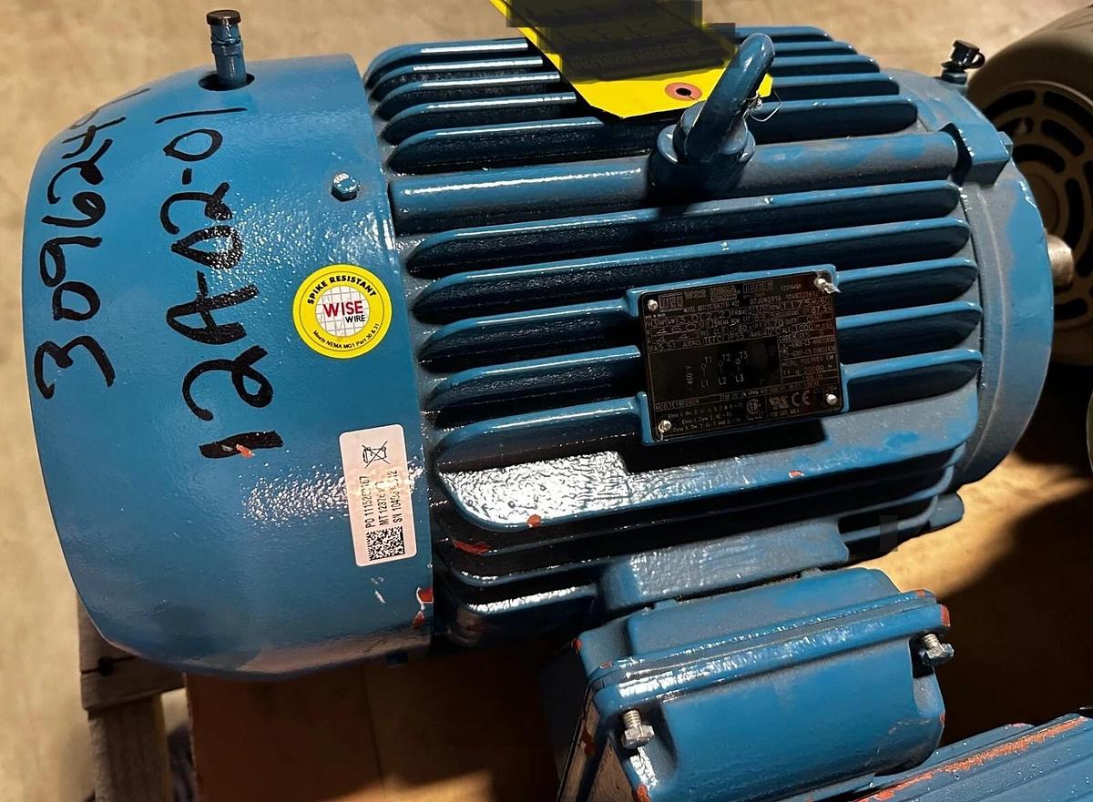 WEG 3 HP MOTOR 1175 RPM 460 V FRAME 213/5T 00312ST3QIE213T-W22