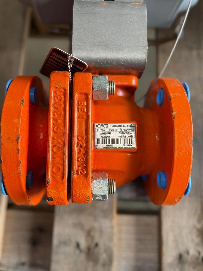 XOMOX 2" 150 RF FP PFA LINED BALL VALVE ZR3 CAT XLB12A W AIRTORQUE ACTUATOR