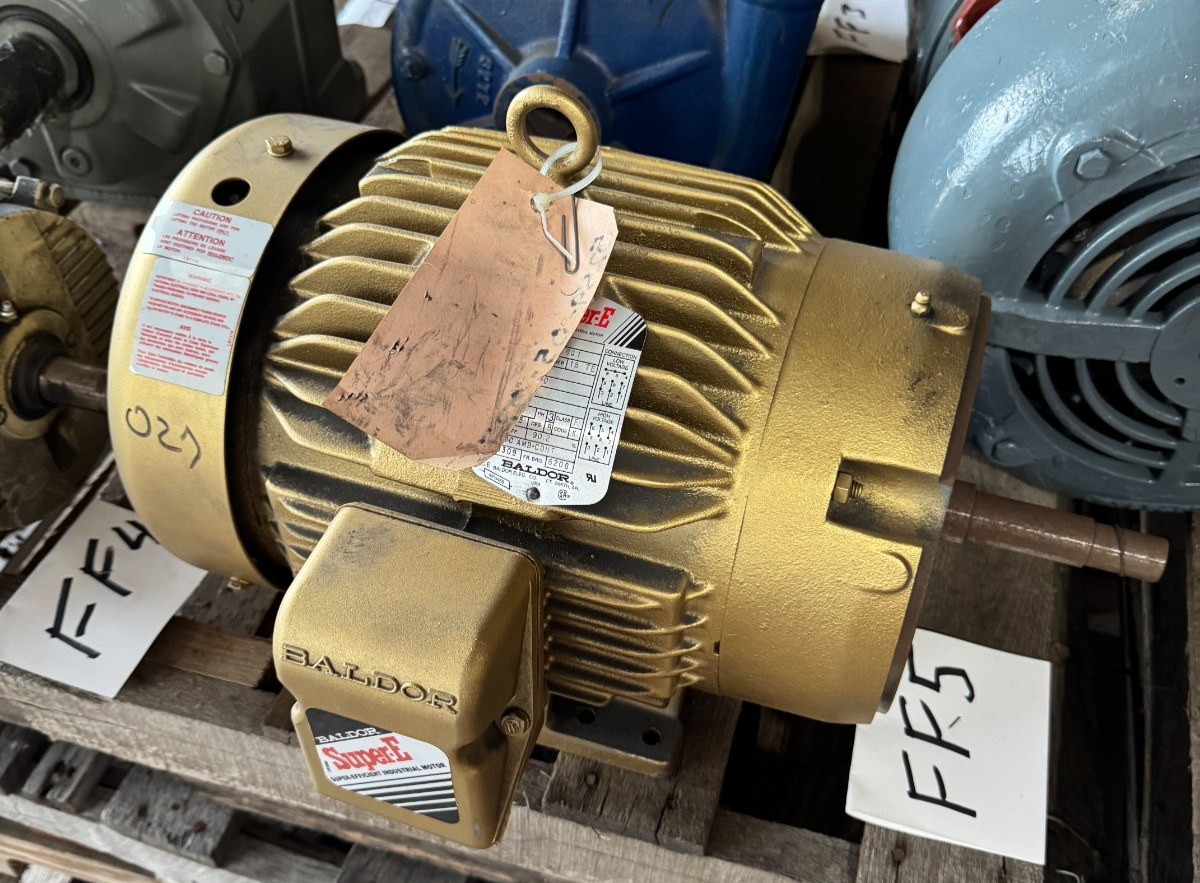 BALDOR SUPER E MOTOR FF5 15 HP MODEL O7H42W389G1 3525 RPM 230/460 V 3 PH