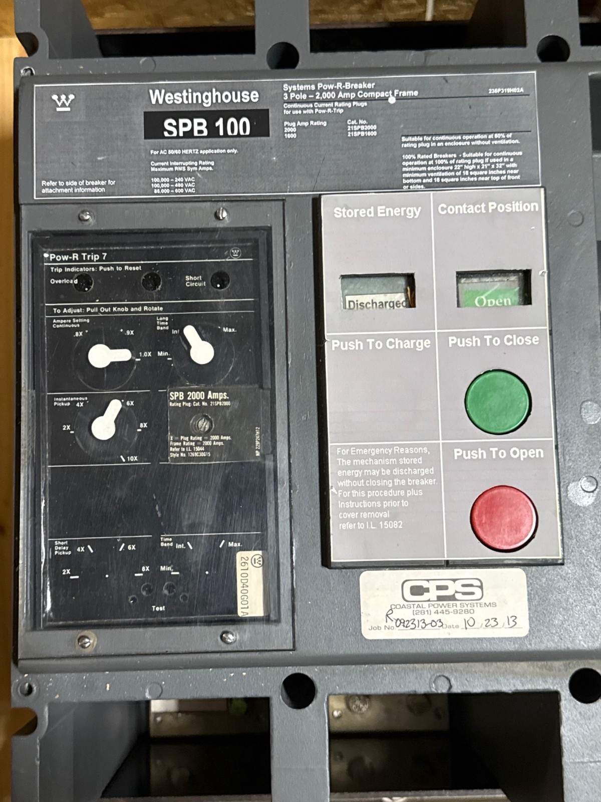 Refurbished BREAKER CUTLER-HAMMER MODEL MAGNUM DS MDS616 1600 AMP