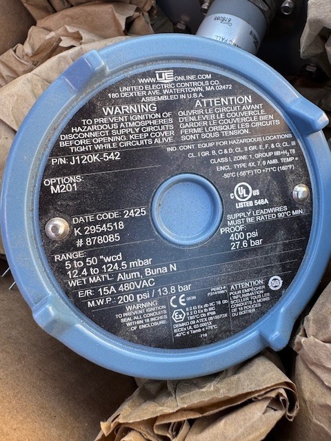 UNITED ELECTRIC TRANSMITTER XC8 MODEL J120K-542 M201 50-5" WCD