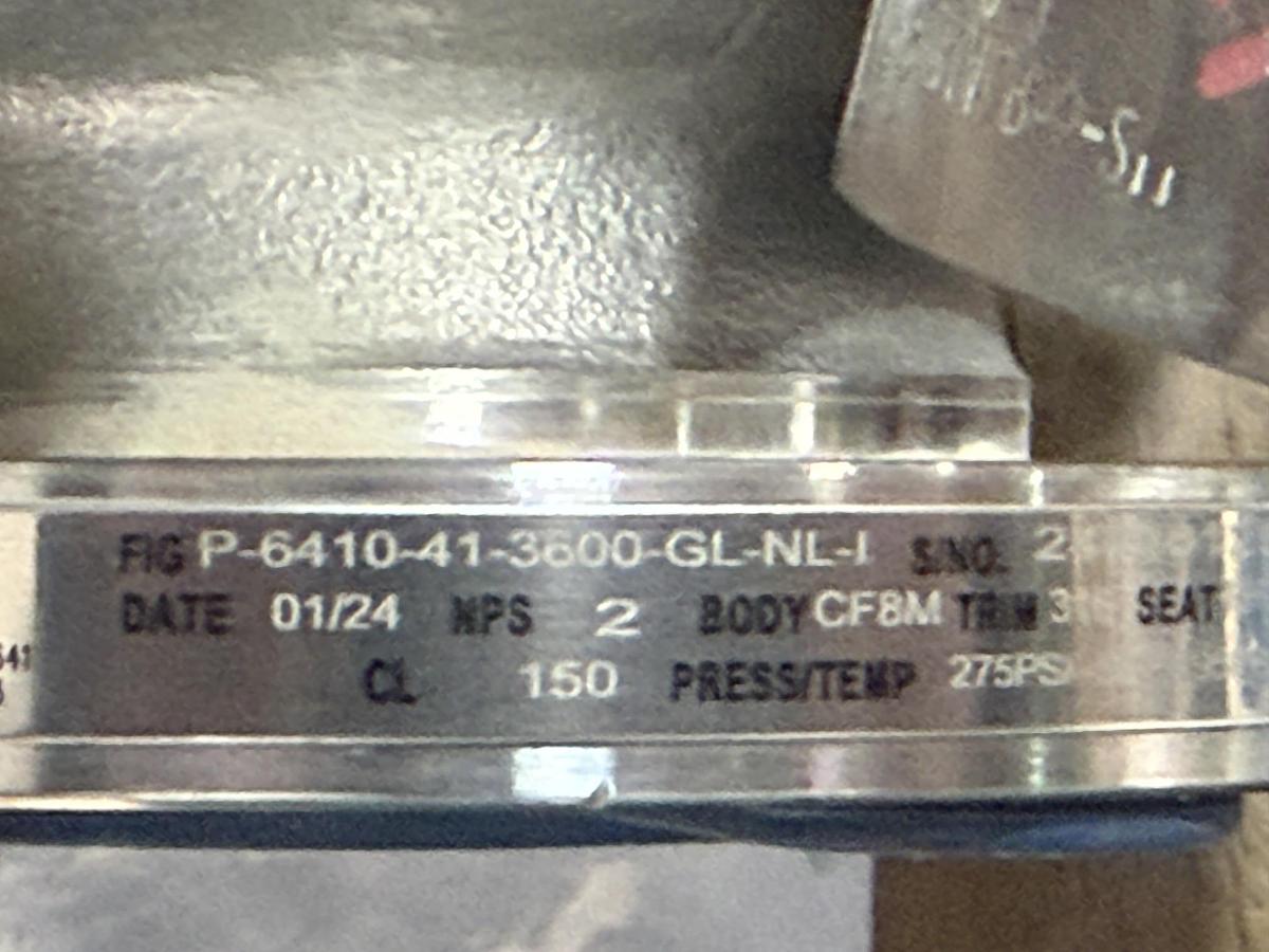 PBV 2" 150 RF BALL VALVE FP FIG # P-6410-41-3600-GL-NL-1 316 BODY