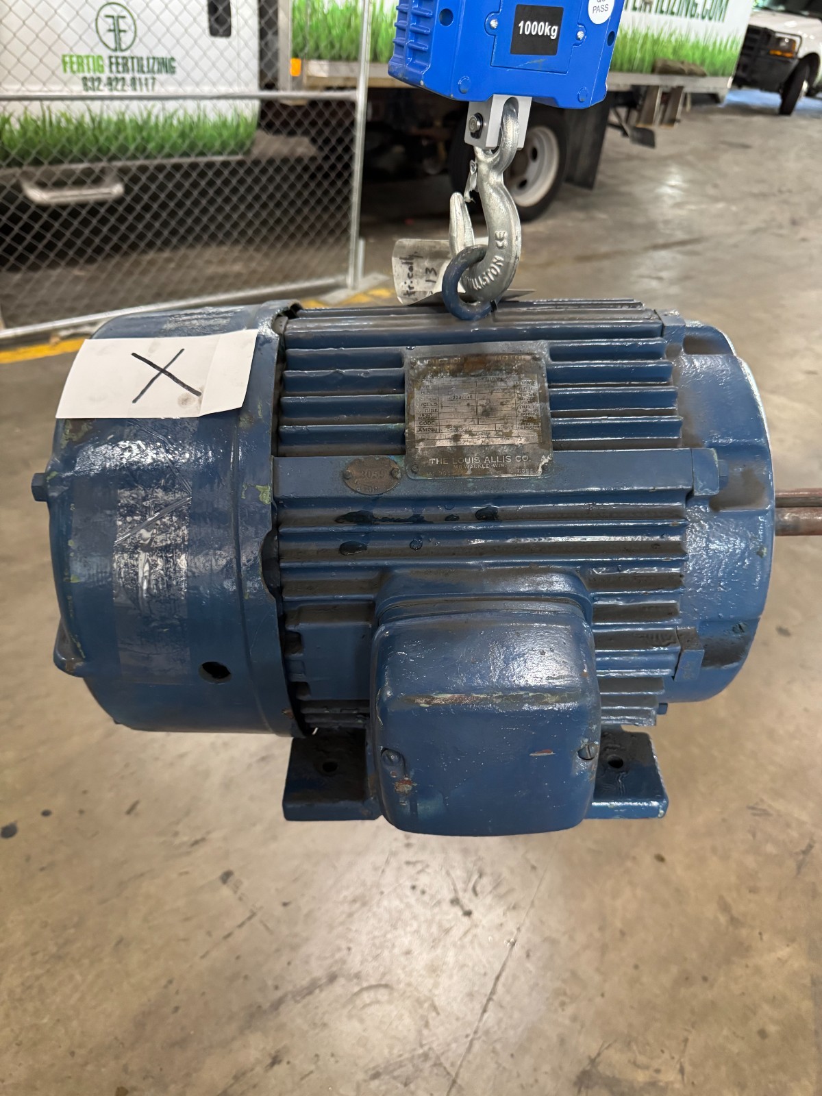 LOUIS ALLIS MOTOR X 15 HP MODEL CJXC 1770 RPM 208-220/440 V 3 PH 42/20AMP F 284U