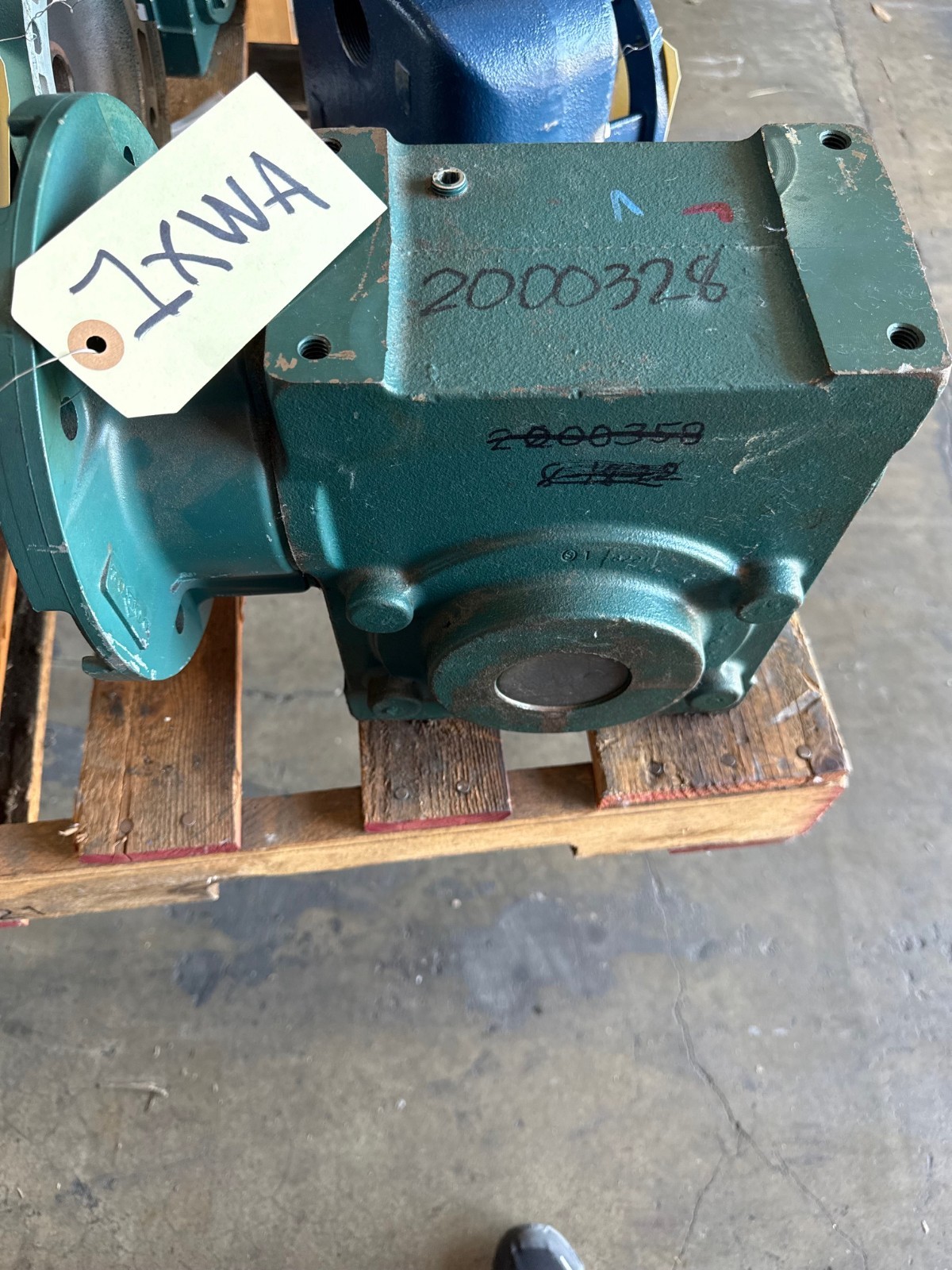 TIGEAR/2 BALDOR GEAR REDUCER 1XWA MOD 35Q20L18 1750 RPM 20 TO 1 RATIO 5.79 HP