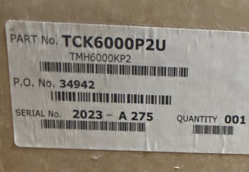 Used Harrington Pneumatic Hoist 6 Ton TCK6000-P2  WITH TROLLEY 2YQ2-7 2RY2