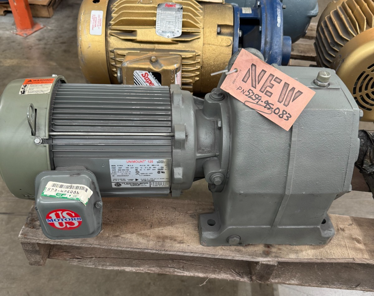 US MOTORS SERIES 2000 Gear Motor FF2MODEL N24S2SB322 5 HP 1750 RPM RATIO 22.4 MT