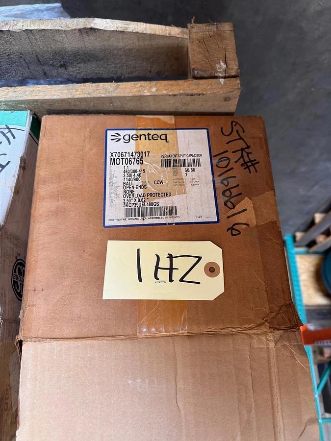 GENTEQ Motor 1 HP MODEL MOT06765 L488GS ZH1 1140/900 RPM 460/380-415 3.5/4.4 AMP