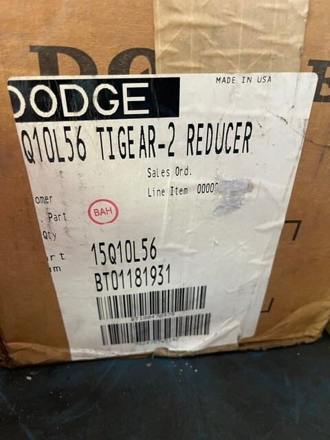 DODGE TIGEAR-2 REDUCER 15Q10L56 21.9 VOLT DC 81 TO 1 RPM