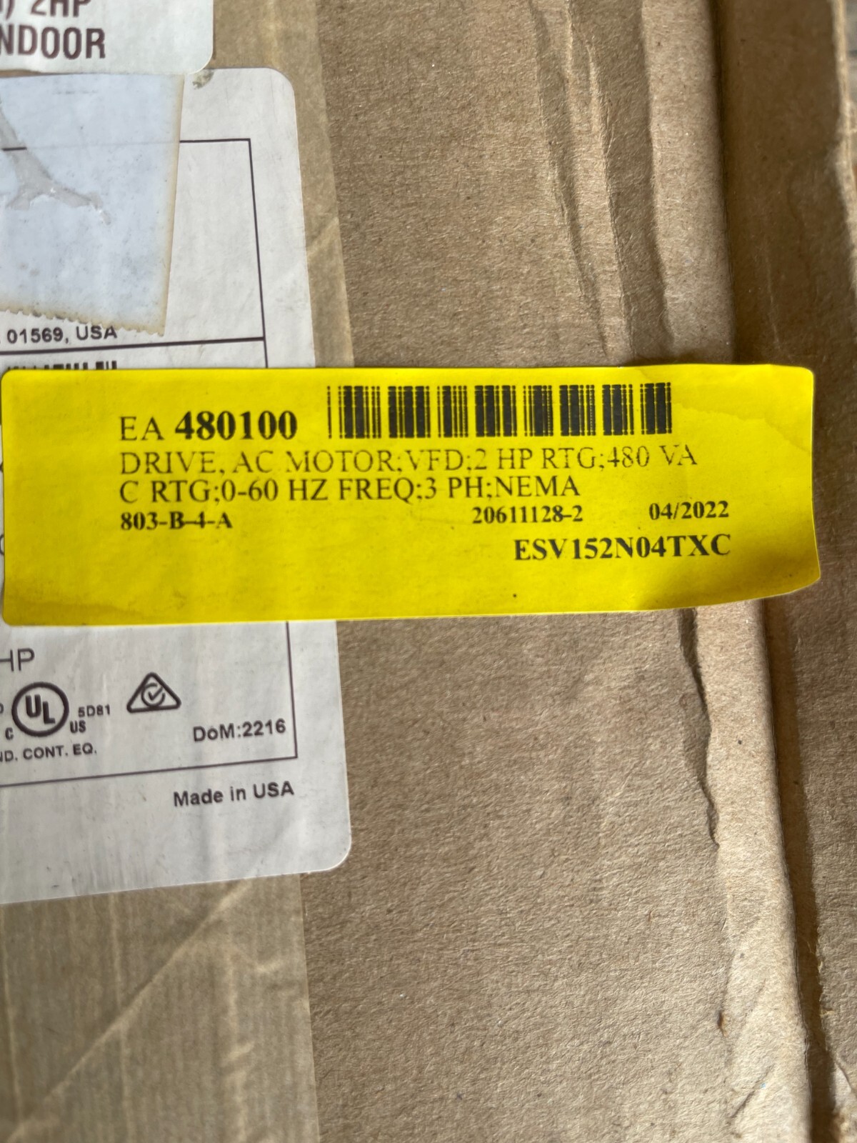 AC MOTOR DRIVE 2 HP 3PH NEMA 400/480 V NX4 INDOORES LENZE AC TECH V152N04TXC