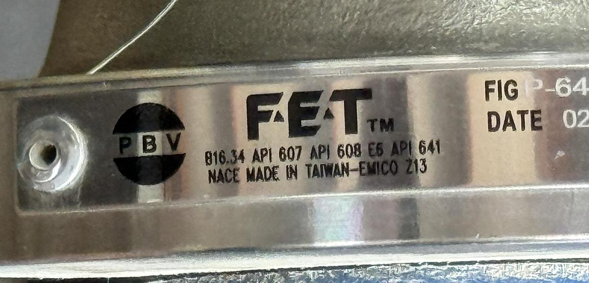 PBV 2" 150 RF BALL VALVE FP FIG # P-6410-41-3600-GL-NL-1 316 BODY