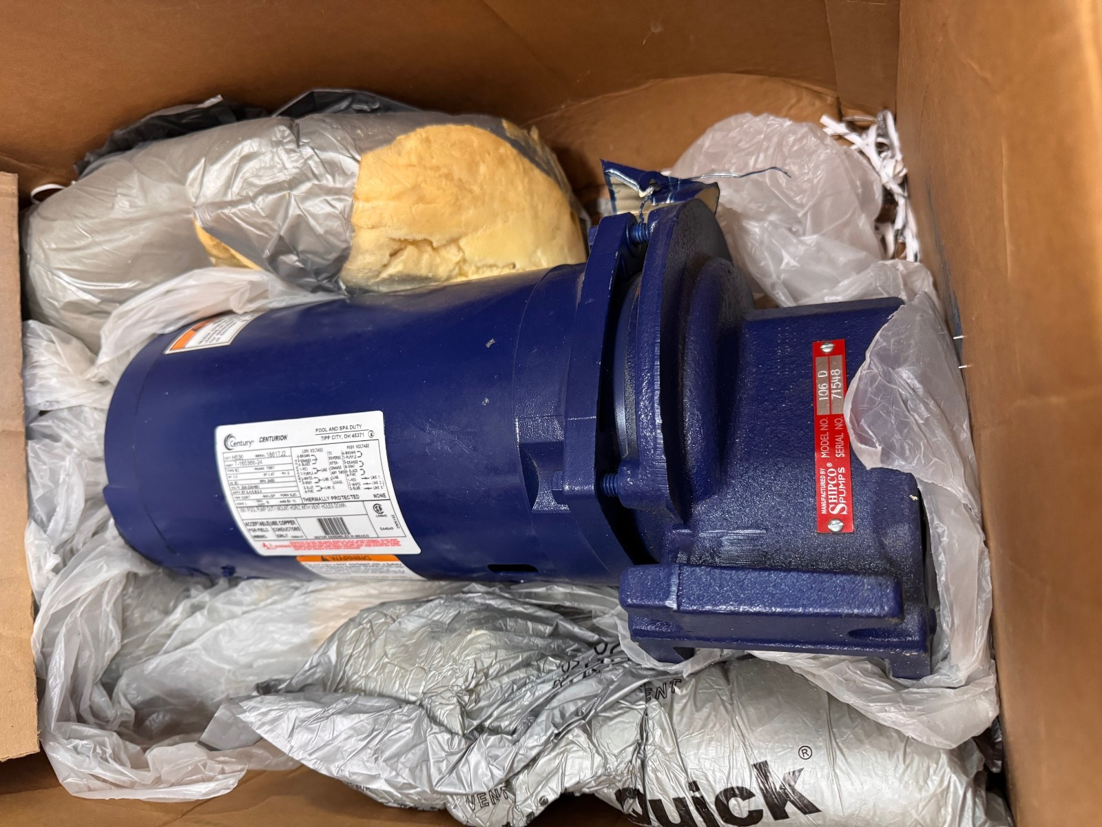 SHIPCO PUMPS  ZM3 402 ZM3 1/2 HP 106D 3450 RPM 208/230-460 3 PH