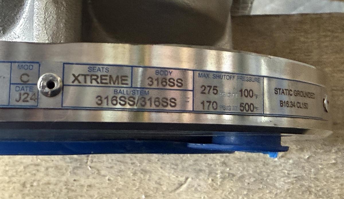 JAMESBURY 3" 150 RF BALL VALVE FP FIG # 3 9150313600XTZ2 316 BODY