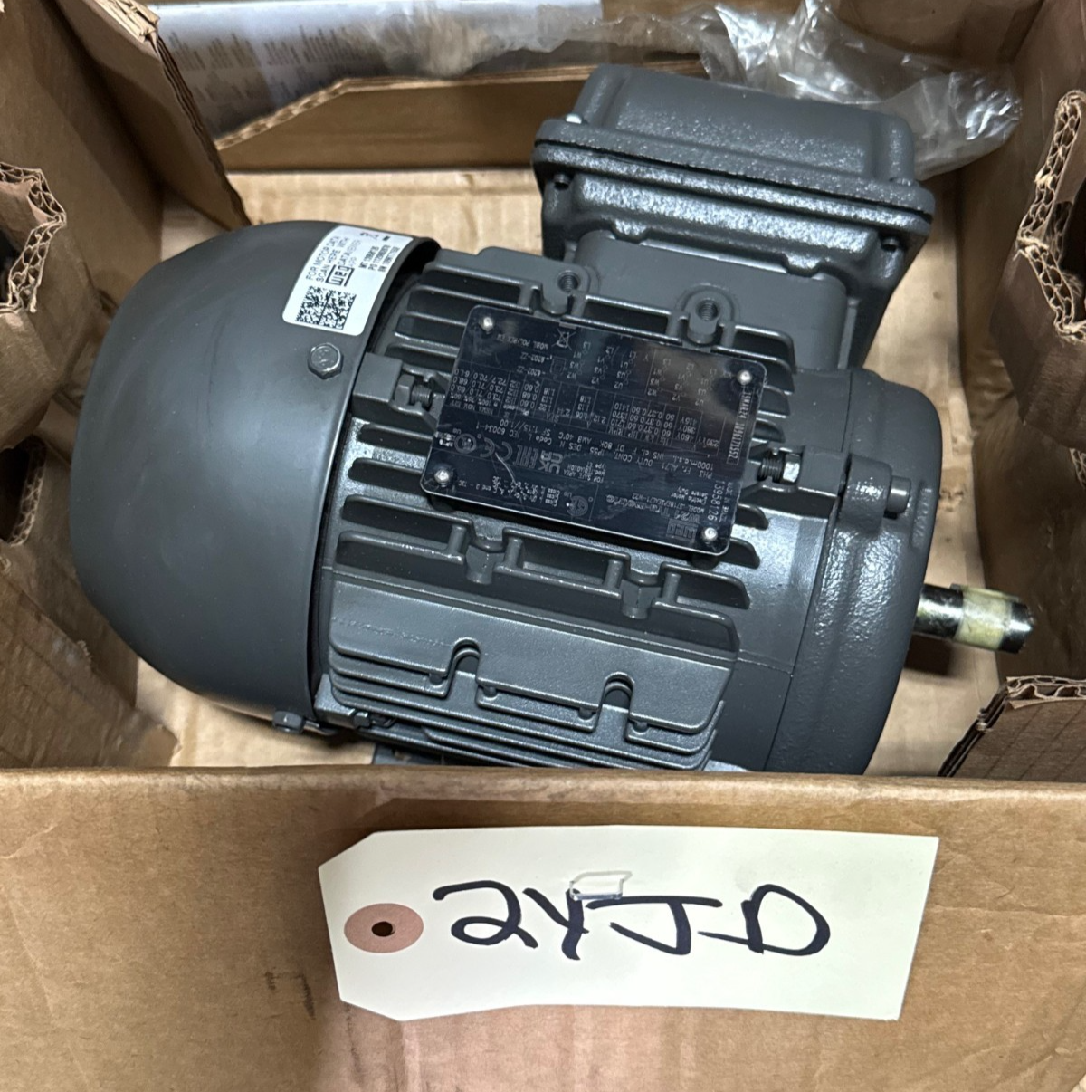 Used WEG 1/2 HP W21 TRU-METRIC SEVERE DUTY MOTOR MODEL 3718EP3EAL71-W22 2YJD