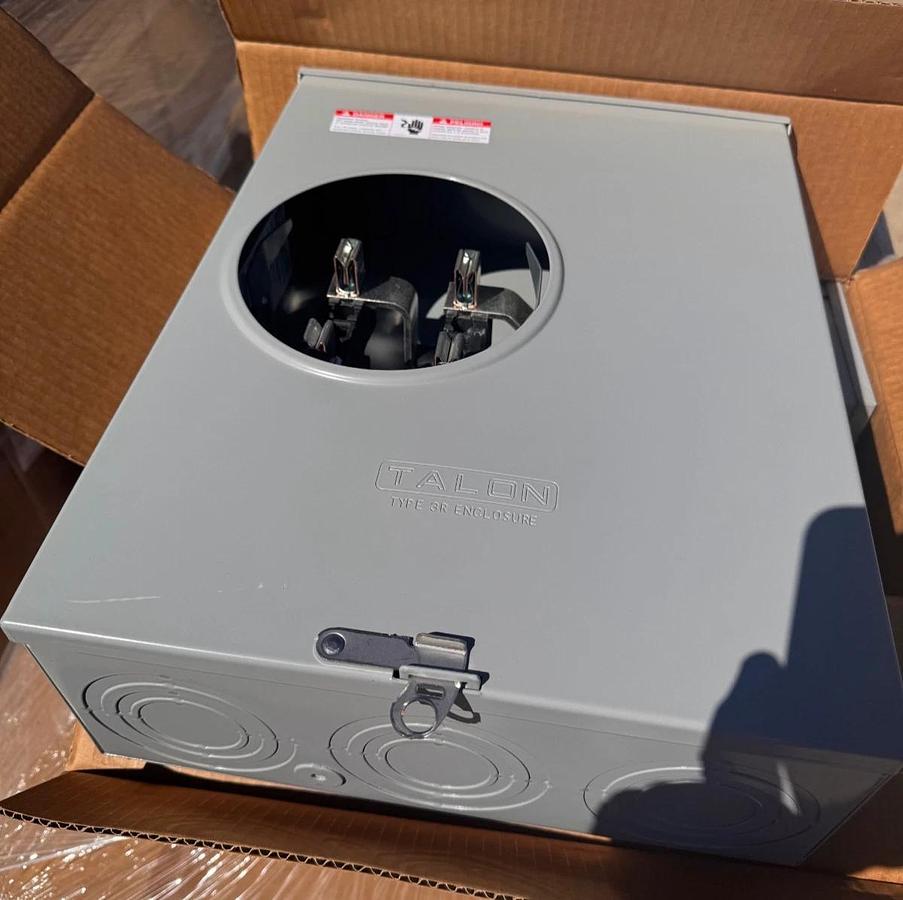 Talon Metering 200 A Single Position 4 Jaw Ringless Meter Socket BOX OF 2