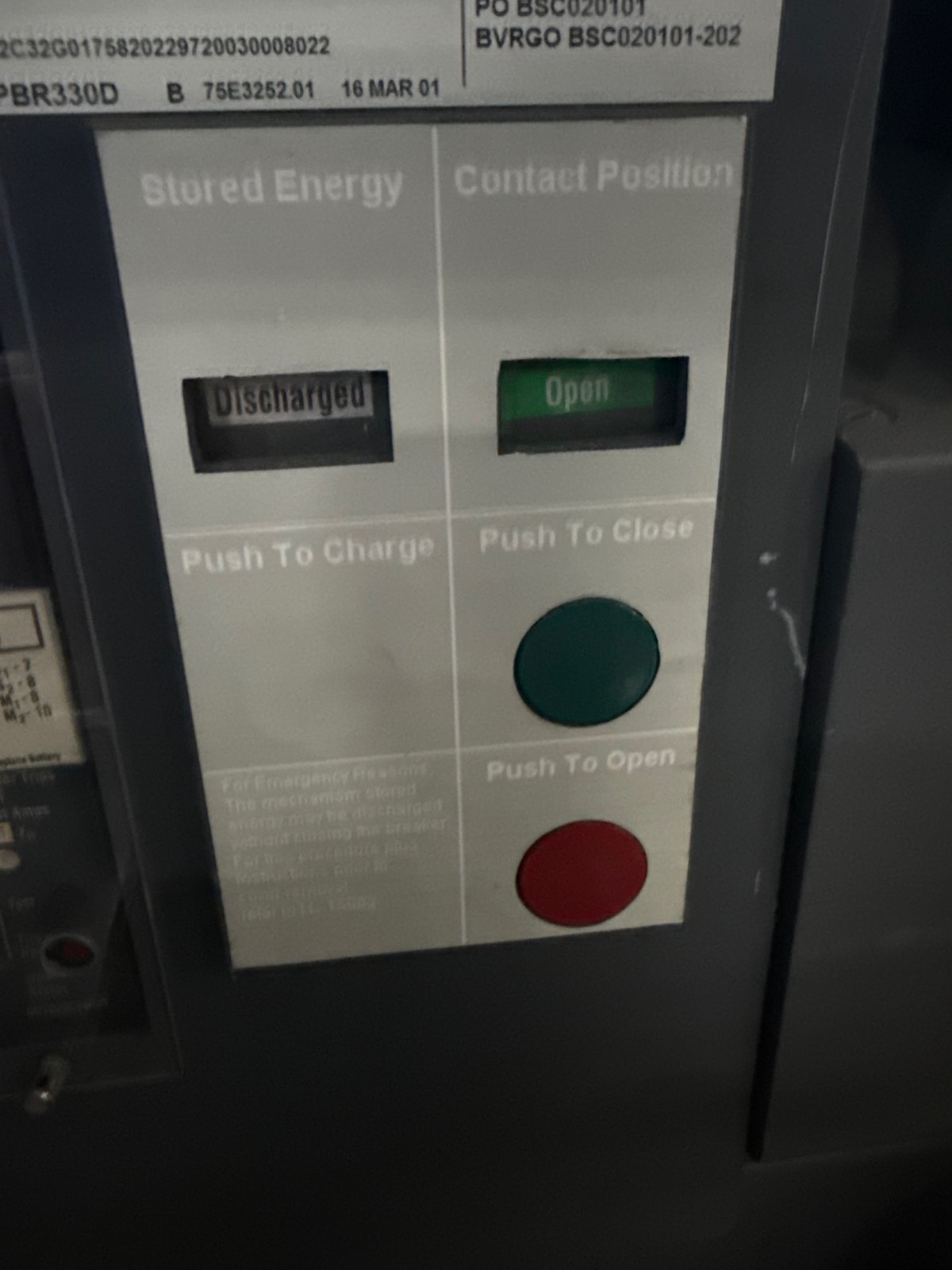 Refurbished BREAKER CUTLER-HAMMER SPB-100 MODEL SPBR330R 3000 AMP BREAKER 3000 AMP TRIP PLUG