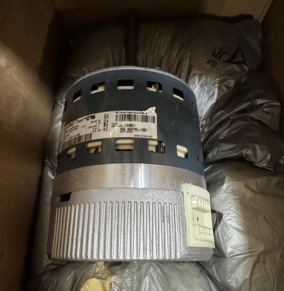 Carrier Genteq Motor 1 HP Model HD52AZ468 WA4B 120/240 V 1100/900 RPM