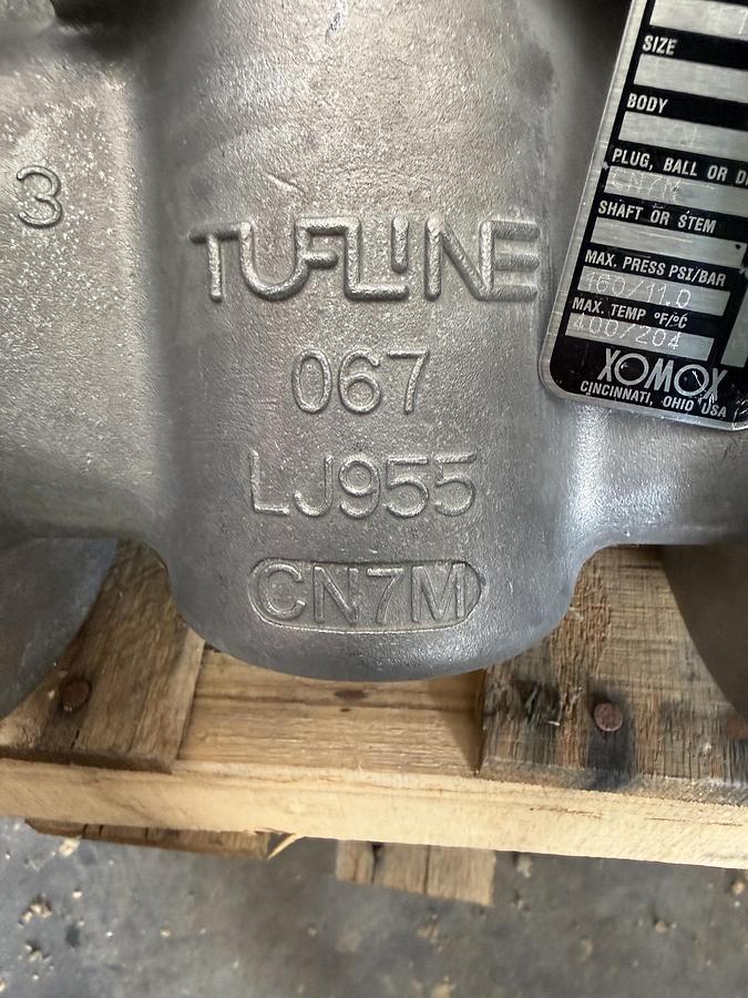 TUFLINE 3" 150 RF PLUG VALVE ALLOY 20 FIG # 067FT