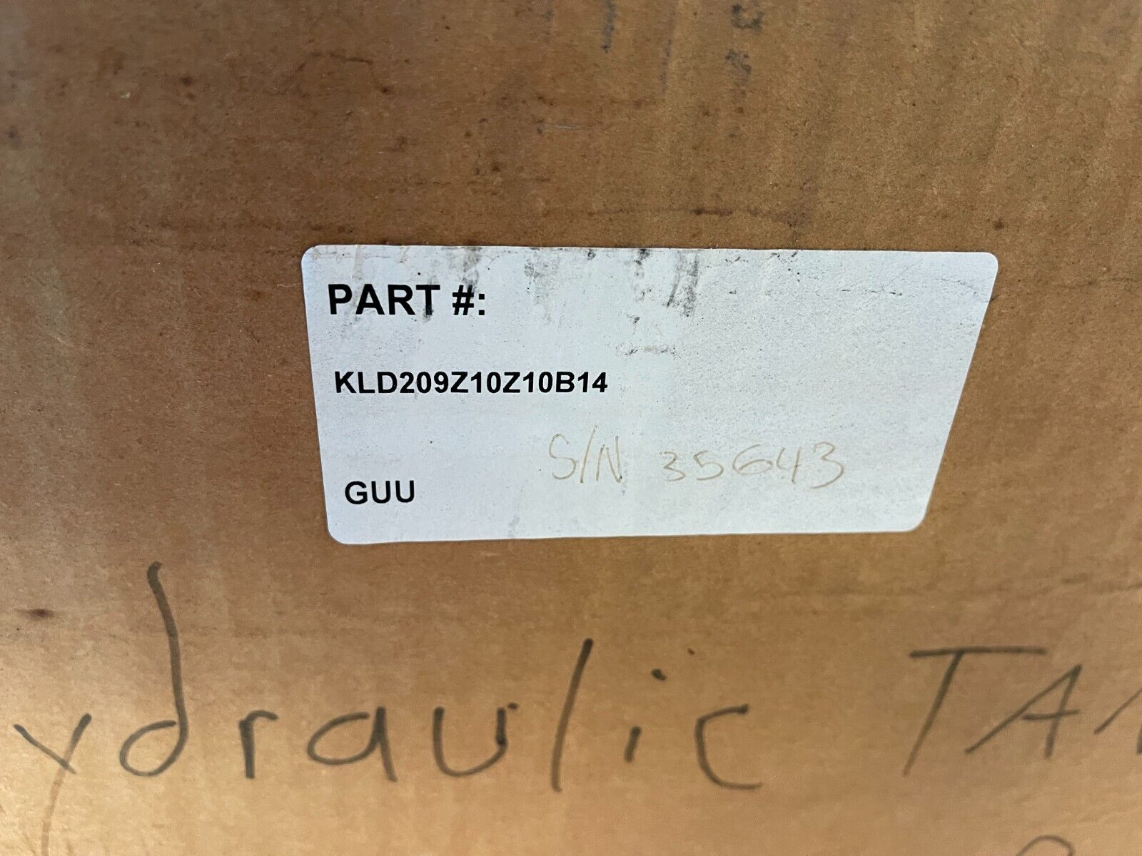 KLD HYDRAULIC PUMP W FILTERS KLD209Z10B14 1 1/2 HP 1725 RPM 115/208-230 V