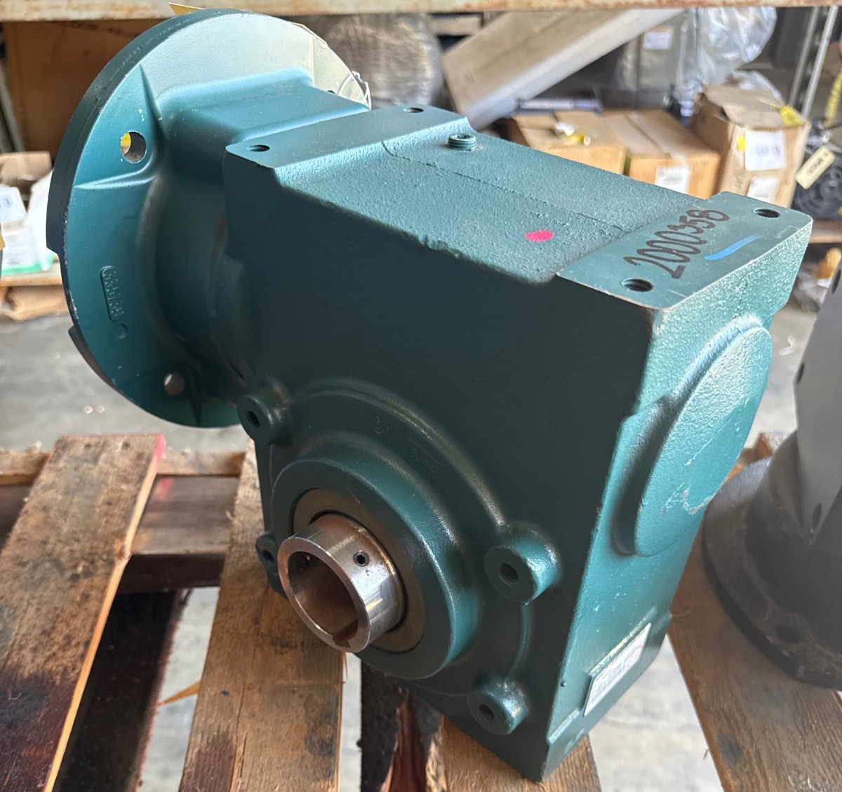 TIGEAR/2 BALDOR GEAR REDUCER 1XWE MOD 30Q20M18B0111 RPM 20 TO 1 3.81 HP MAX TORQ