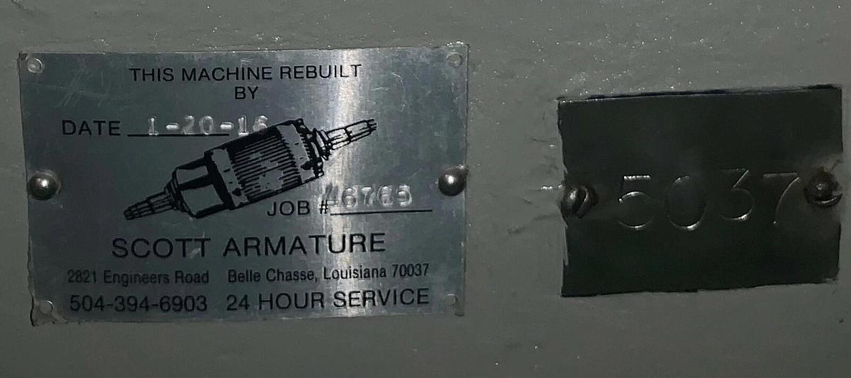 900 HP Electric Motor Westinghouse 3PH 4160 V 60HZ 3571 RPM 108 Amp Rebuilt