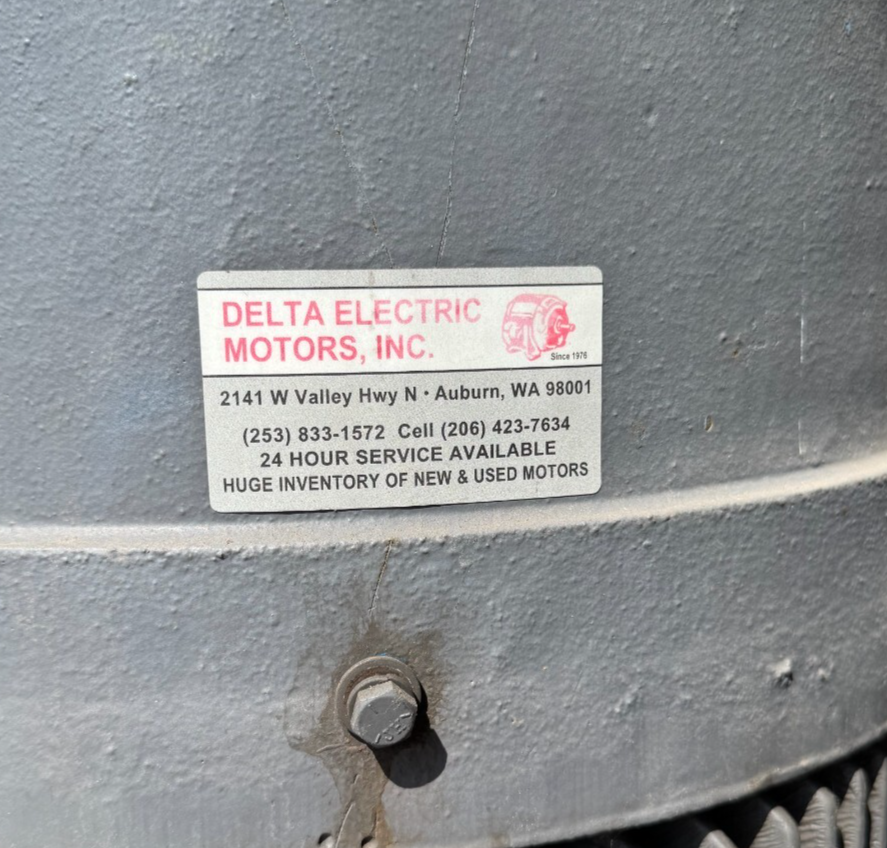 SIEMENS MOTOR B 100 HP MODEL RGZVMTSD 1775 RPM 460 V 118 AMP 3 PH FR 405HP