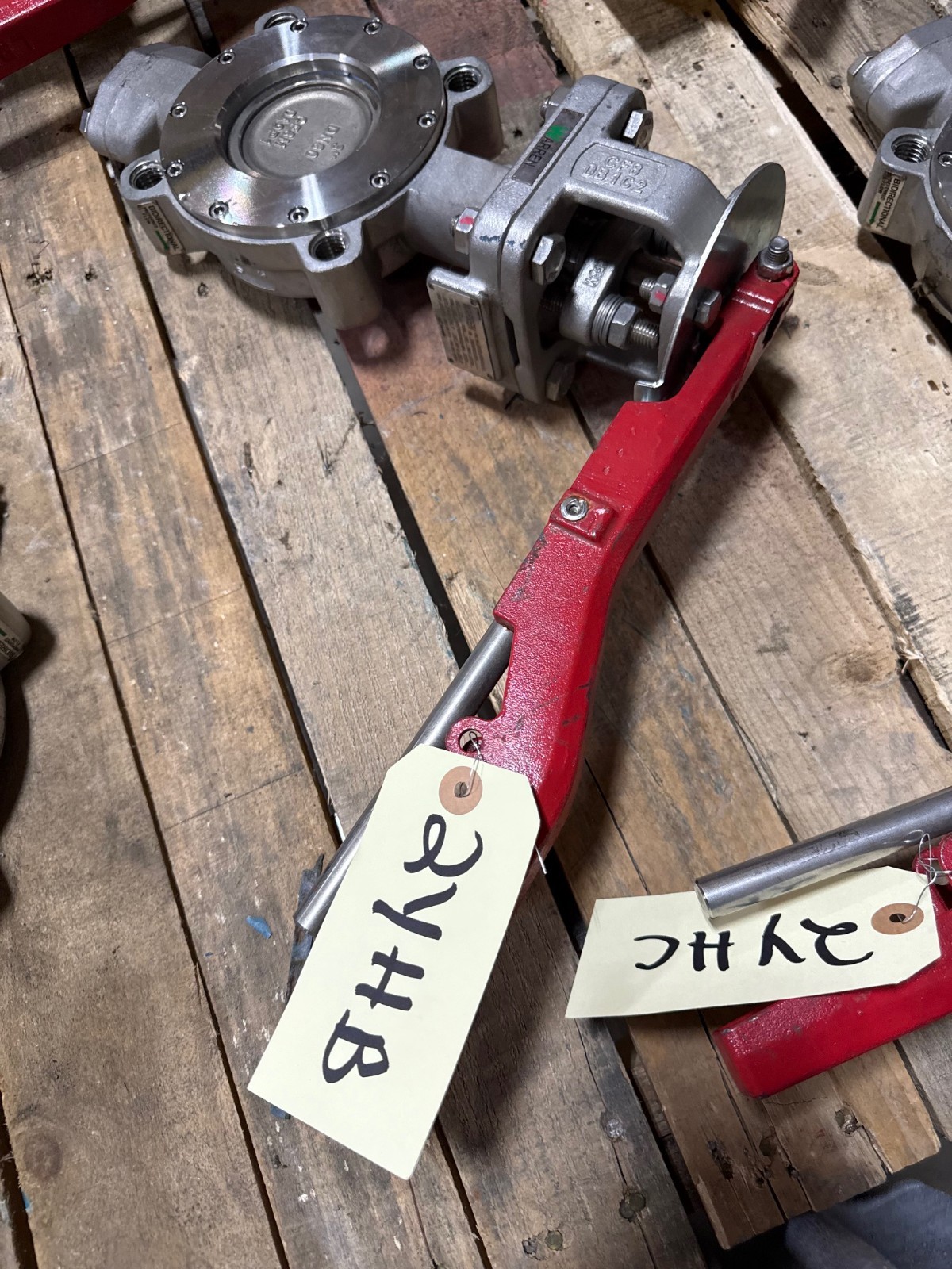 Used WARREN 3" 150 DOUBLE OFFSET LUG HI PERFORMANCE BUTTERFLY VALVE  MODEL 9158-2
