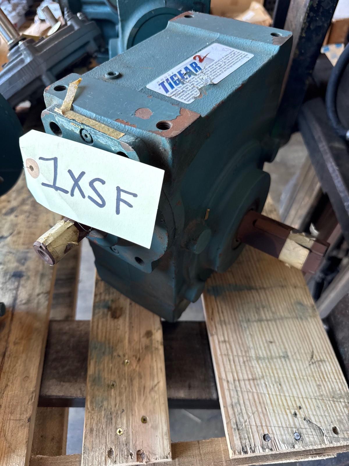 TIGEAR GEAR REDUCER 1XTG 1XSI 1XSF MODEL 35S20R 1750 RPM 5.79 HP RATIO 20 TO 1