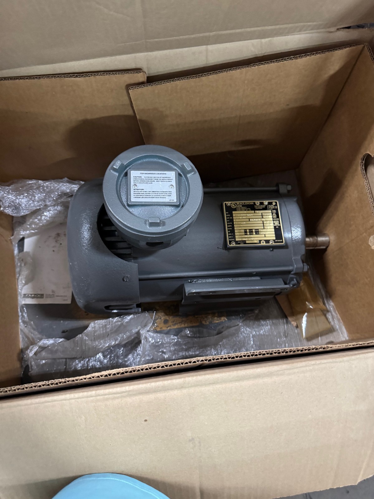 BALDOR  EXPLOSION PROOF Motor 2 HP MODEL 36N419T210G1 VA12B 1170 RPM 230/460 V