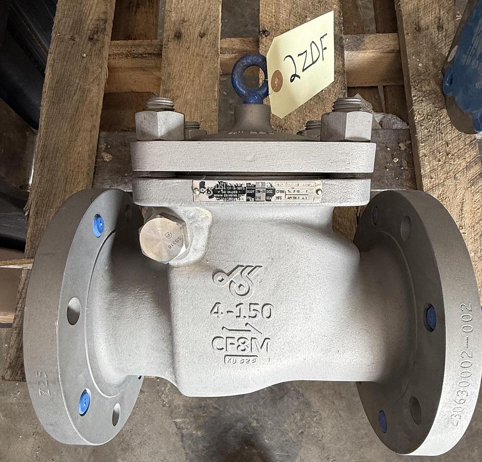 Refurbished DSI 4" 150 RF SWING CHECK VALVE 316 BODY 2ZDF FIG# 137-16-16HFS