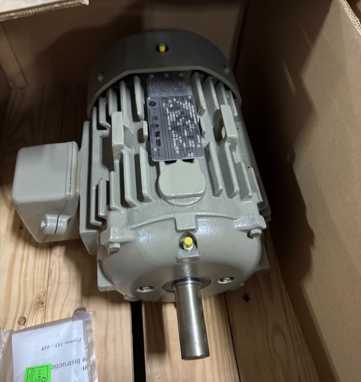 GE MOTOR N1 7.5 HP MO 5KS213SAA20501 1770 RPM 230/460 V18.4/9.2 AMP 3 PH FR213TC