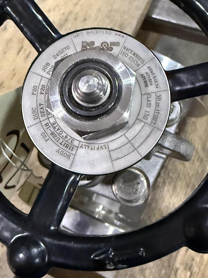 DSI 3/4" 150 RF FS GATE VALVE A-20 BODY A-20 TRIM