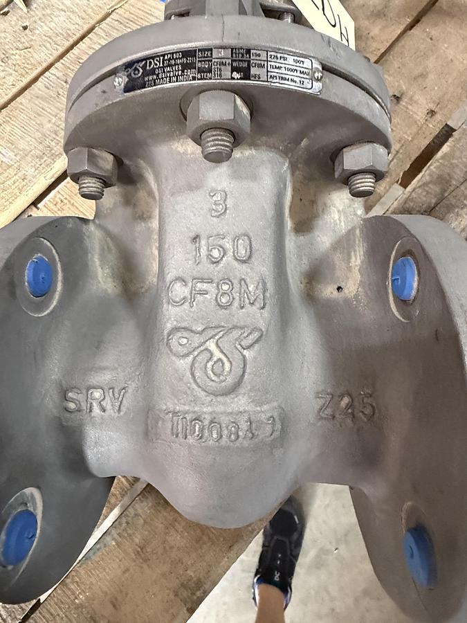 Refurbished DSI 3" 150 RF GATE VALVE 316 BODY 2ZDH FIG# 37-15-16HFS-Z215