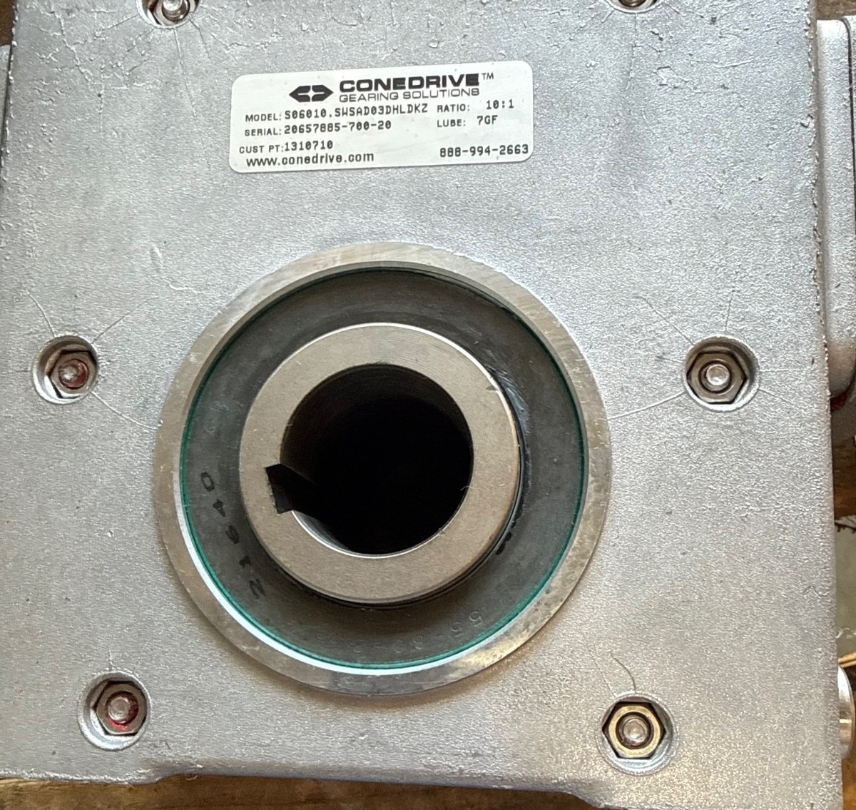 CONEDRIVE GEAR REDUCER 1XWI MOD SO6010.SWSAD03DHLDKZ 10 TO 1 RATIO